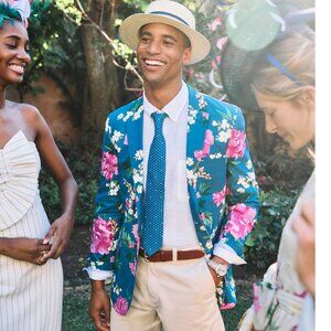 VINEYARD VINES KENTUCKY DERBY FLORAL BLAZER JACKET 38 REG